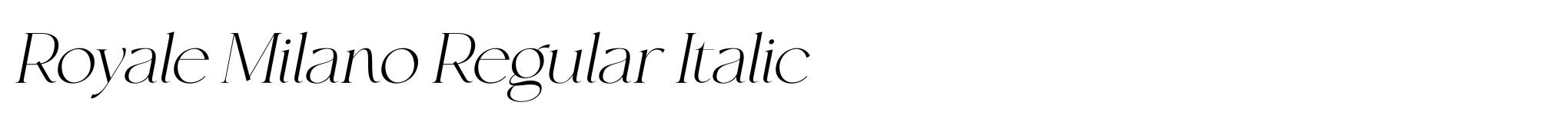 Royale Milano Regular Italic image